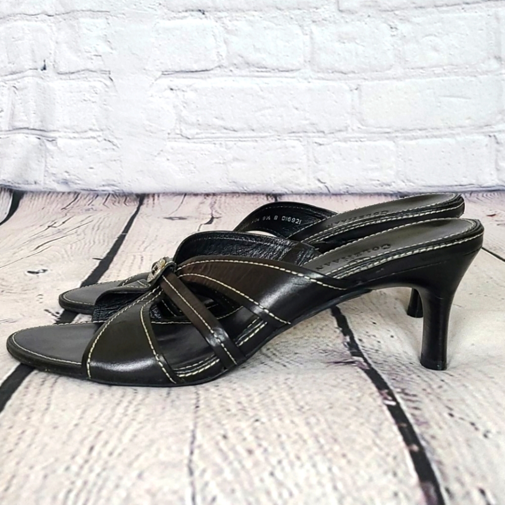 Cole Haan black leather strappy sandals, 9.5